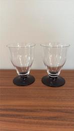 2 bekerglazen Campanula WJ Rozendaal Kristalunie Maastricht, Ophalen of Verzenden
