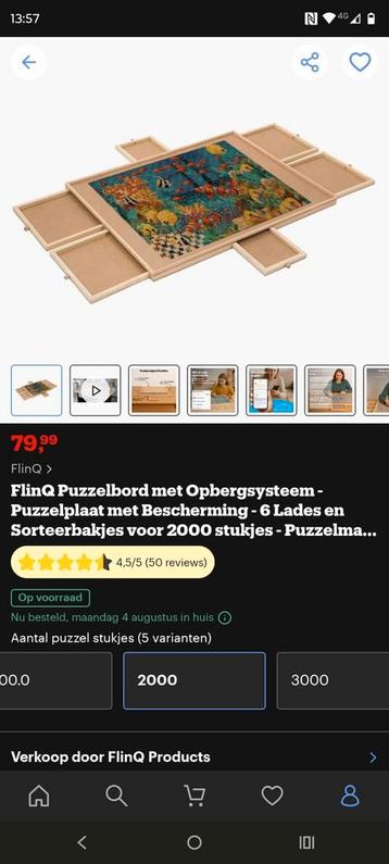 Houten puzzel tafel  beschikbaar voor biedingen