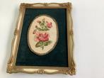 VINTAGE BORDUUR  "ROZEN" EN " VOGELS", Ophalen of Verzenden