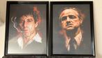 Set van 2x Canvas Mafia Godfather & Scarface Corleone Maffia, Huis en Inrichting, Minder dan 50 cm, Print, Minder dan 50 cm, Ophalen of Verzenden