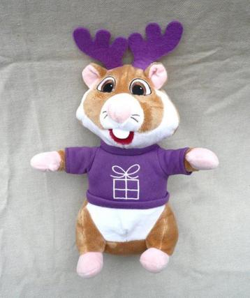 Hamster met gewei kerstmis in paarse trui Albert Heijn beschikbaar voor biedingen