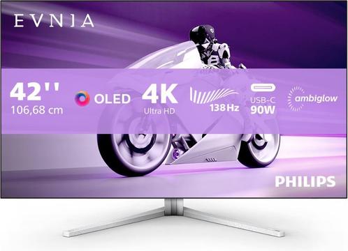 42 Inch 4K OLED 138hz Monitor - Philips Evnia 42M2N8900, Computers en Software, Monitoren, Zo goed als nieuw, 101 t/m 150 Hz, DisplayPort