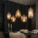Hanglamp Damy Diamond glas, 5-lamps Roze Lifestylefurn, Ophalen, ., Nieuw, Glas