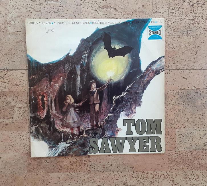 LP Tom Sawyer hoesontwerp Jan Kruis Sunderland 22B577, Cd's en Dvd's, Vinyl | Kinderen en Jeugd, Gebruikt, Verhaal of Sprookje