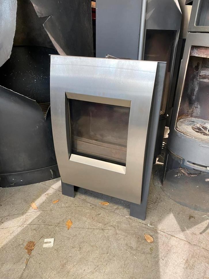 Nestor Martin D33 rvs houtkachel, Huis en Inrichting, Kachels, Gebruikt, Vrijstaand, Houtkachel, Hout, Ophalen