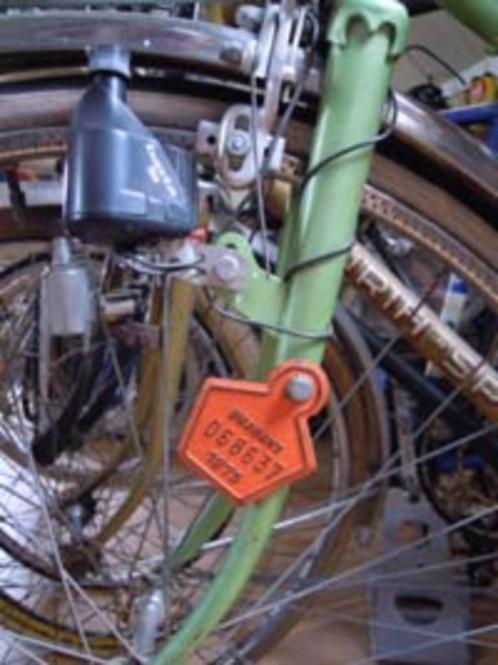 Fietsplaten taksplaten, Antiek en Kunst, Curiosa en Brocante, Ophalen of Verzenden