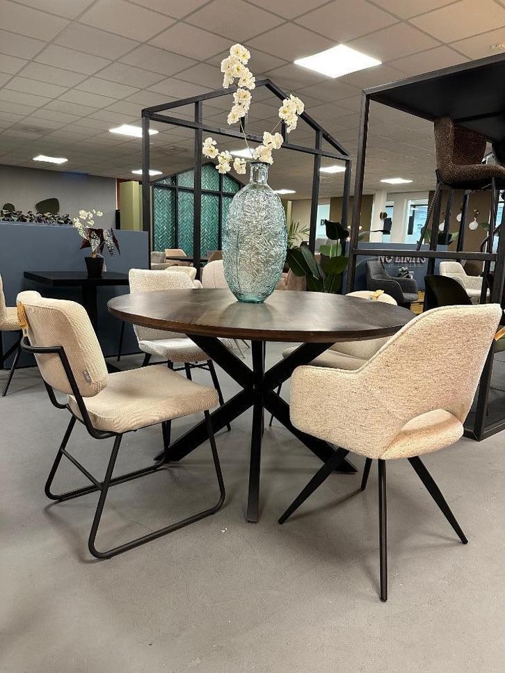 4x stoel ecru - lichte eetkamerstoelen - set stoelen, Huis en Inrichting, Stoelen, Nieuw, Vier, Stof, Ophalen