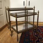 Bijzettafels, mimiset, trolly, messing, Italiaans, jr 50, Huis en Inrichting, Tafels | Sidetables, Ophalen, Zo goed als nieuw