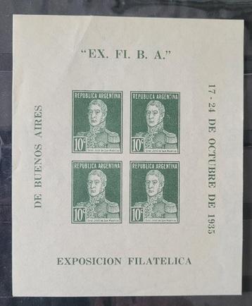 Argentinië 1935 Zeldzaam Blok 