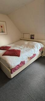 Elektrisch verstelbaar tweepersoonsbed, Ophalen, Wit, Tweepersoons, Overige maten