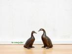 072* Bronzen set eendtjes (Boven €75 geen verzendkosten), Tuin en Terras, Tuinbeelden, Ophalen of Verzenden, Nieuw, Overige materialen
