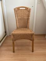 Riet rotan stoel met gevlochten rugleuning, Ophalen, Bruin, Riet of Rotan, Zo goed als nieuw