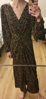 Lange jurk, bruin, panterprint, JDY, maat XS, met slip, zgan, Kleding | Dames, Bruin, Ophalen of Verzenden, Zo goed als nieuw