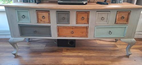 Uniek/Antieke TV-tafel / dressoir – vintage stijl met laden, Huis en Inrichting, Kasten | Televisiemeubels, Gebruikt, Minder dan 100 cm