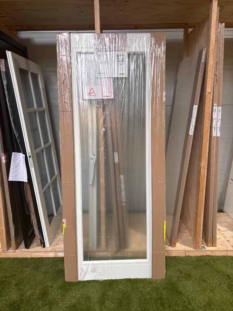 Svedex witte glasdeur 93 x 231,5 opdek rechtsdraaiend, 80 tot 100 cm, Binnendeur, Nieuw, Ophalen of Verzenden