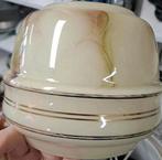 3 Vintage glazen lampenkappen, Gebruikt, Ophalen of Verzenden, Minder dan 25 cm, Vintage