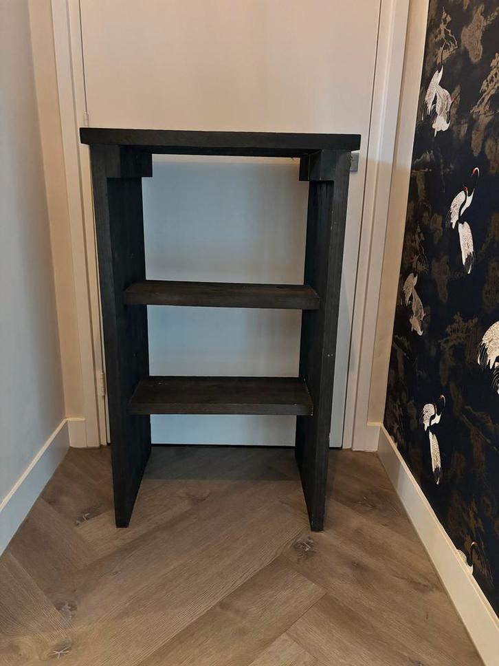 Steigerhouten kastje met 3 planken, Huis en Inrichting, Tafels | Sidetables, Gebruikt, 25 tot 50 cm, 50 tot 100 cm, Rechthoekig