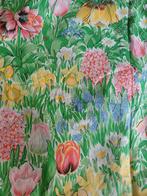 2x Lap Stof Bloemenprint - Gordijn, Tafelkleed, Laken kerst, Antiek en Kunst, Curiosa en Brocante, Ophalen of Verzenden