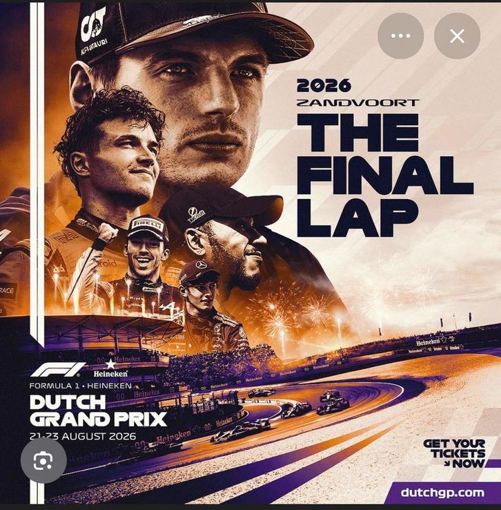 Dutch grand prix 2026 the final Lap! 8 kaarten te koop, Cd's en Dvd's, Dvd's | Klassiekers, Zo goed als nieuw, 1980 tot heden
