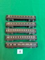 17 Rivarossi Bruine Rijtuigen Set - Compleet!, Overige merken, Gebruikt, Gelijkstroom, Wagon