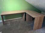 Hoekbureau in eiken fineer , sls NIEUW en lekker ruim, Huis en Inrichting, Bureaus, Ophalen, Zo goed als nieuw