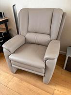 Leren fauteuil, Huis en Inrichting, Fauteuils, Ophalen, Minder dan 75 cm, Leer, Zo goed als nieuw