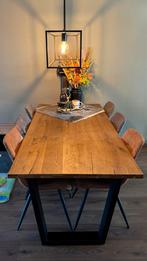 Lucania eettafel & salontafel / Industrieel / Nette staat!, Ophalen, 100 tot 150 cm, Industrieel, modern, Eikenhout