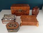 Diverse houten kistjes/doosjes, Antiek en Kunst, Curiosa en Brocante, Ophalen of Verzenden