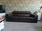 Echte leer 3+2+1 bankstellen, Huis en Inrichting, Banken | Bankstellen, Ophalen, Gebruikt, 75 tot 100 cm, Leer