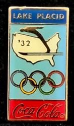 Olympische Spelen Lake Placid '32 pin Coca-Cola, Verzamelen, Speldjes, Pins en Buttons, Nieuw, Merk, Speldje of Pin, Verzenden