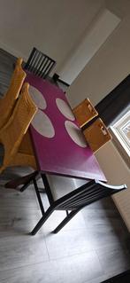 Tafel met 6 stoelen gratis, Ophalen, Gebruikt, 4 tot 6 stoelen