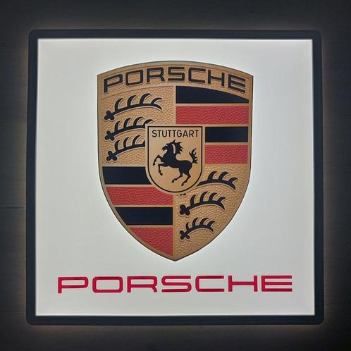 Porsche reclamelamp dimbaar achtergrond verlichting 42 cm, Verzamelen, Merken en Reclamevoorwerpen, Nieuw, Lichtbak of (neon) lamp