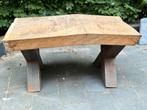 Eiken salontafel massief, 100 tot 150 cm, ., Zo goed als nieuw, .