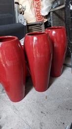 Zgan 3 hoge zware bloempotten, Tuin en Terras, Bloempotten, Ophalen, Binnen, Zo goed als nieuw, Overige vormen