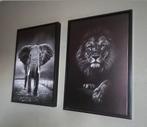 Jungle canvas olifant leeuw Kwantum, Huis en Inrichting, Ophalen, Zo goed als nieuw, Minder dan 50 cm