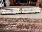 Mehano ho Warsteiner dubbele containerdraagwagen., Hobby en Vrije tijd, Modeltreinen | H0, Overige merken, Gelijkstroom, Wagon