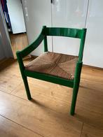 Vintage Vico Magistretti Carimate stoel. Design klassieker, Huis en Inrichting, Stoelen, Ophalen, Zo goed als nieuw, Bruin, Eén