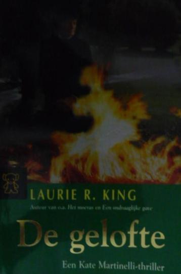Boek Thriller: De gelofte; door Laurie King.