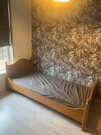 Houten Eenpersoonsbed, Ophalen, Gebruikt, 90 cm, Eenpersoons