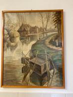 Antiek schilderij Eendenkooi ? Giethoorn, Wannerperveen ?, Antiek en Kunst, Kunst | Schilderijen | Klassiek, Ophalen of Verzenden