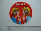sticker oud AKAI strip hifi audio lust voor het oog oor, Verzenden, Zo goed als nieuw, Bedrijf of Vereniging