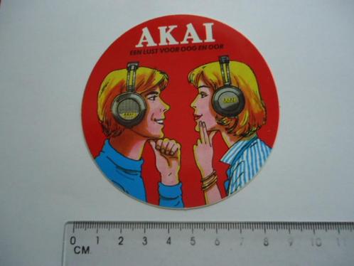 sticker oud AKAI strip hifi audio lust voor het oog oor, Verzamelen, Stickers, Zo goed als nieuw, Bedrijf of Vereniging, Verzenden