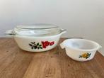 JaJ England Vintage Ovenschaal Melkglas + Schaaltje, Ophalen of Verzenden, Gebruikt