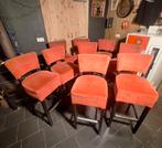 Bartafel met barkrukken, Ophalen, Met voetsteun, 60 tot 90 cm, Hout