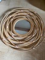 Spiegel met bamboe frame, Ophalen, Rond, Nieuw, 75 tot 100 cm