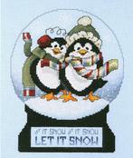 borduurpakket SNOWGLOBE PENGUINS marti, Ophalen of Verzenden, Nieuw, Handborduren, Borduurpakket