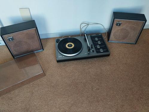 Philips 400 platenspeler met 22RH452 luidsprekers, Audio, Tv en Foto, Platenspelers, Gebruikt, Philips, Ophalen of Verzenden