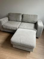 2,5-zitsbank grijs met hocker (met opbergruimte), Ophalen, Gebruikt, Driepersoons, 75 tot 100 cm