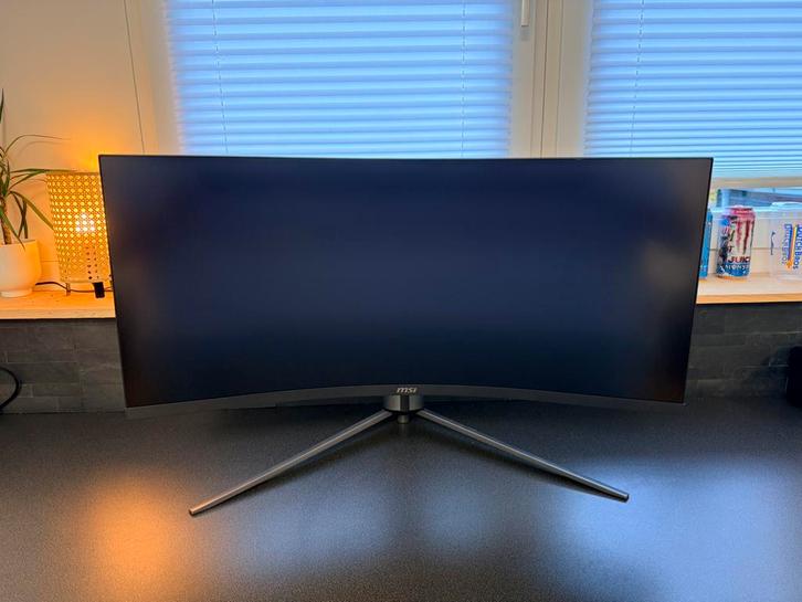 MSI MAG 345CQR ultrawide gaming monitor, Computers en Software, Monitoren, Zo goed als nieuw, 151 t/m 200 Hz, DisplayPort, HDMI