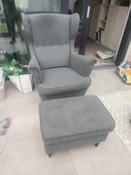 Ikea fauteuil met voetbankje, Ophalen of Verzenden, Zo goed als nieuw